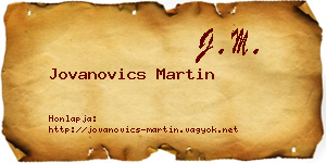 Jovanovics Martin névjegykártya